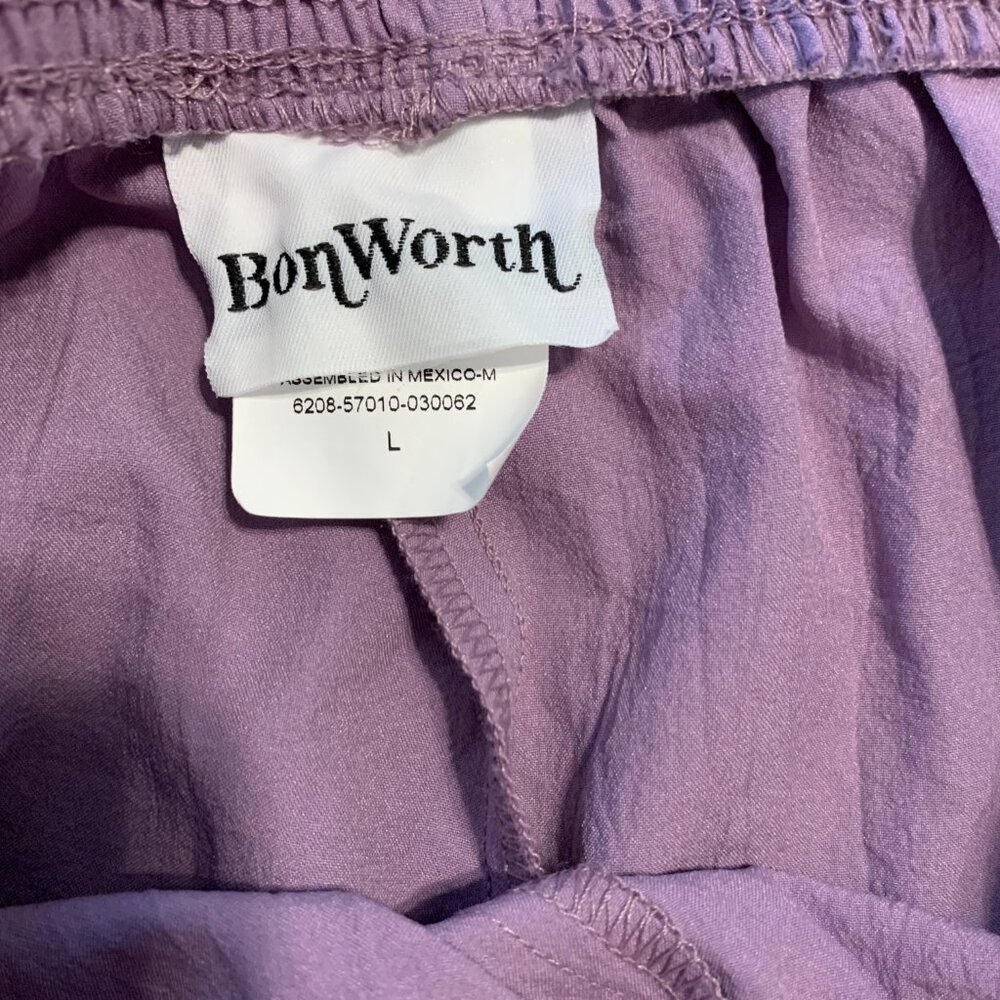 BonWorth Brand Women's Dark Mauve Casual Pants, Size L, NWT - Picture 3 of 4
